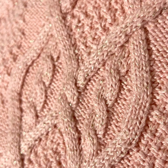 Abercrombie & Fitch Pink Cable Knit Sweater, XS - Picture 4 of 5
